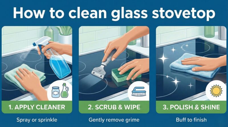 How to clean glass stovetop