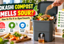 How to fix sour-smelling bokashi compost in a small apartment