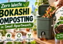 Zero waste bokashi composting in small apartments using a kitchen compost bucket