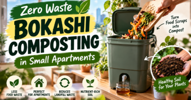 Zero waste bokashi composting in small apartments using a kitchen compost bucket