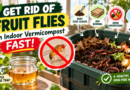 How to get rid of fruit flies in an indoor vermicompost bin using bedding and food-scrap management