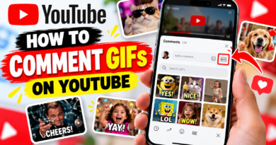 How to comment GIFs on YouTube using the GIF button in comments.