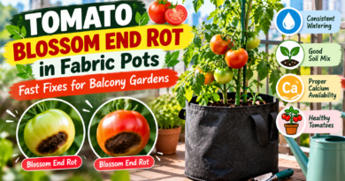 Tomato blossom end rot in fabric pots and fast fixes for balcony gardens