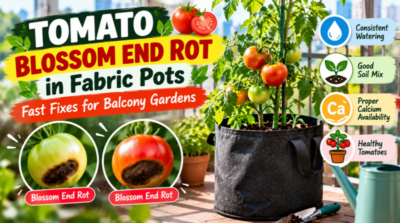 Tomato blossom end rot in fabric pots and fast fixes for balcony gardens